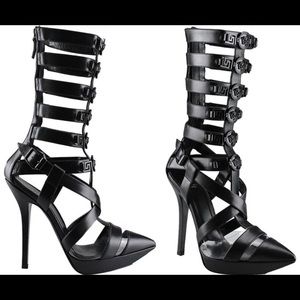 Versace caged  gladiator boots size 39 9